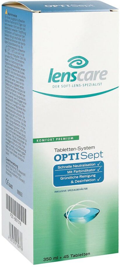 Lenscare Optisept Kombip.350 ml+45 Tabletten +1 Beh.