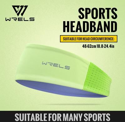 Perfect Picks Market WRELS Anti Slip Sports Headband Sweat Absorbing Quick Dry Fitness Hair Band green