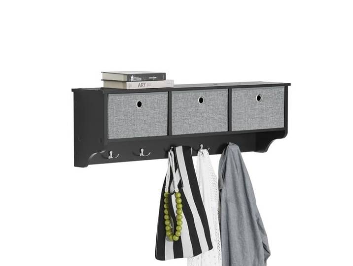 Meuble d'entrée FRG282-SCH - SoBuy - 3 Tiroirs – 100x20x30 cm - Noir