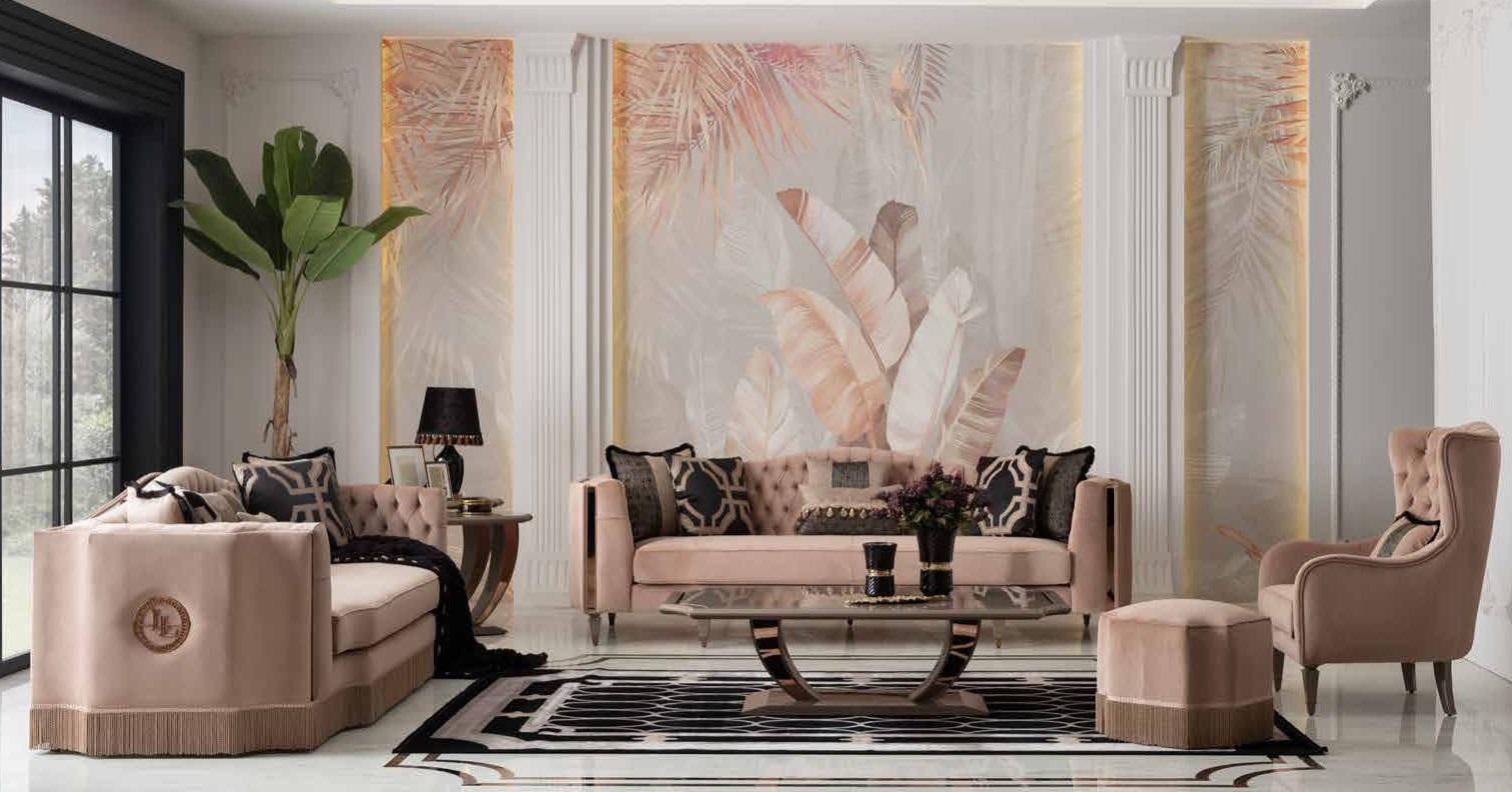 Luxus Chesterfield Sofagarnituur Set 4+3+1 Modern Design