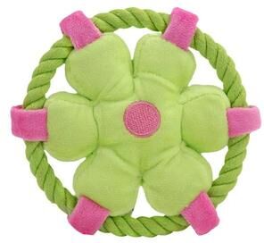 Uplift Essentials Interactive Rope Fetch Toy Heavy Duty Dental Chew & Molar Training Tool For Active Dogs green