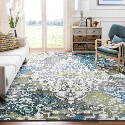 SAFAVIEH Watercolor Florentien Modern Abstract Medallion Rug