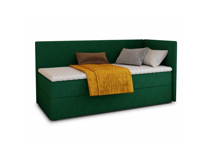 Sofnet Boxbett Flame - 100x200 - grün (Kronos 19, Velvet - Kronos), Grün, H3, Rechteckig, 100x200 cm, Schlafzimmer, Betten, Boxspringbetten