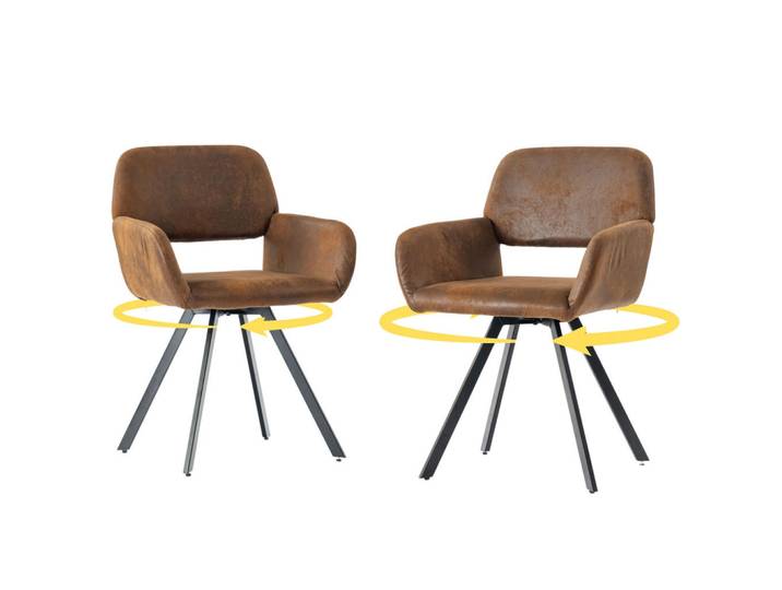 Urban Meuble Armlehnstuhl-Set 2 Stück braun, Braun, Mode, 57x82x53 cm, Esszimmer, Stühle, Armlehnstühle