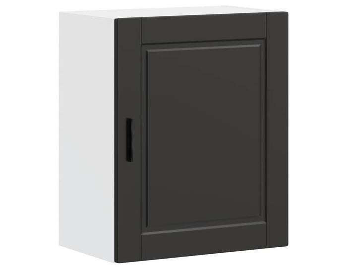 Printemps 2026 Soldes Lot de 2 Cabinets suspendu pour cuisine - Armoires murales - avec rangement - Porto noir Bois d'ingénierie 97