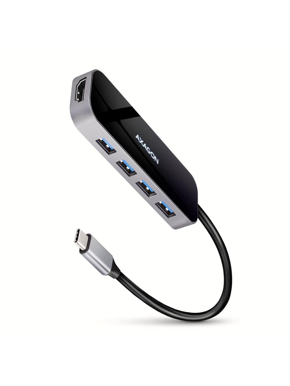 AXAGON SuperSpeed USB-C Hub USB-Hubs - USB 3.2 - 6 - Schwarz