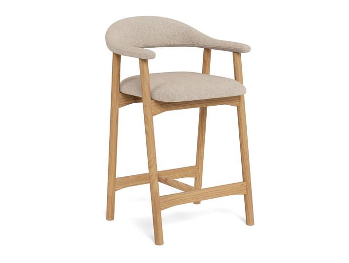Barhocker ACTONA GROUP Addi, Counterstuhl , beige, B:52cm H:91cm T:52cm, Hocker, Barhocker, Stuhl, Caso sand, mit fussstütze