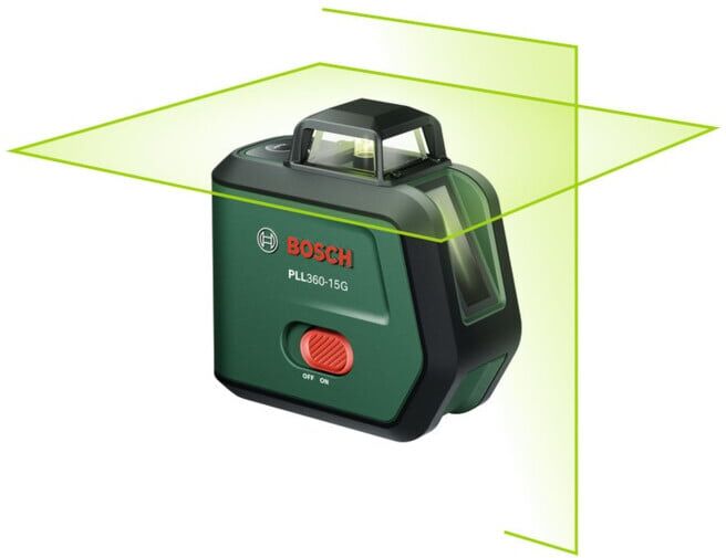 BOSCH Laser à lignes croisées PLL360-15G 3,6 V batterie 2,0 Ah (0603663K00)