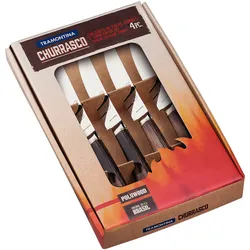 Tramontina Jumbo Steakmesser-Set | 4-teilig  geschmiedet mit glatter Klinge, Far...