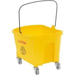 Ulsonix Profi-Putzwagen Reinigungswagen mit Presse Wischwagen Wischeimer Putzeimer 24 l, Reinigungsutensil, Gelb