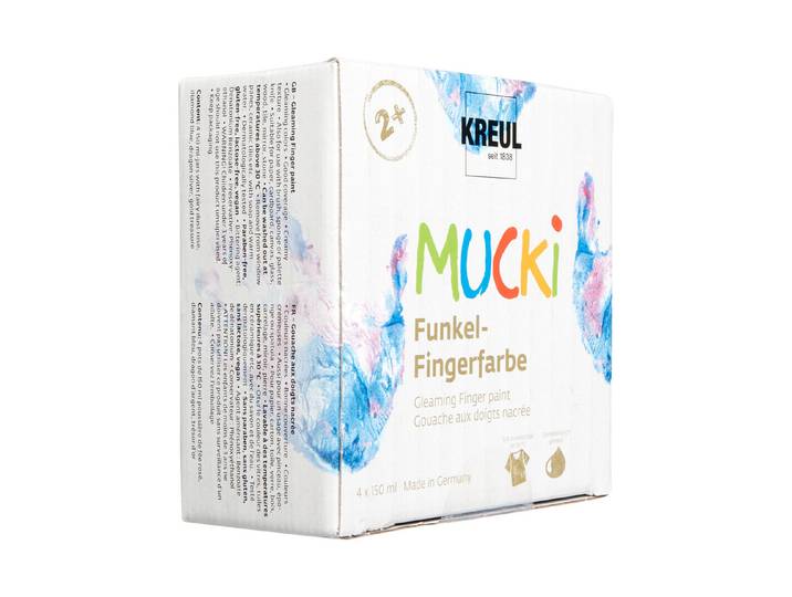 Kreul Mucki Funkel-Fingerfarbe 4 × 150 ml