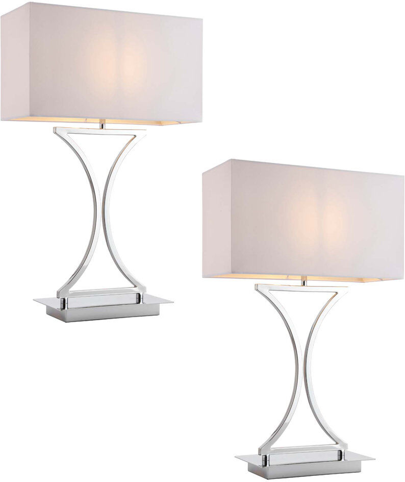 Zipcode Design Monique Metal Table Lamp Silver 58.5cm H X 20cm W X 16cm D