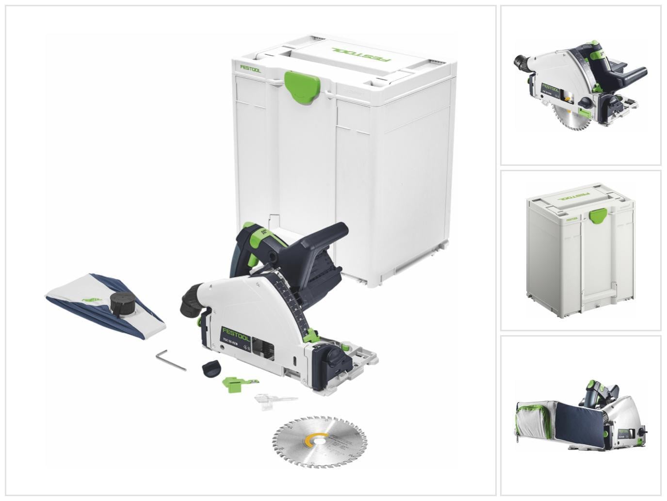 Festool TSC 55 KEB-Basic cirkelzaag voor hout, wit