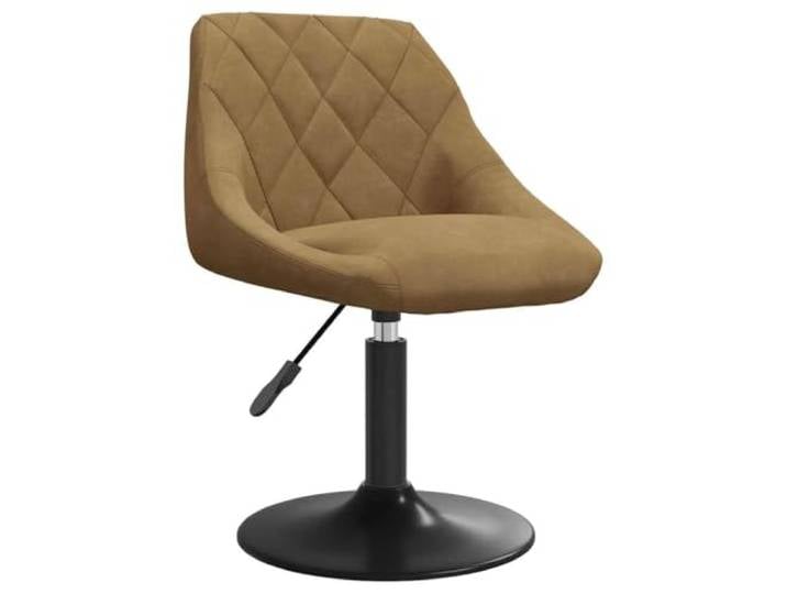 KDVXBCQJH Drehstuhl Höhenverstellbar Samt Braun Esszimmerstuhl 360 Grad Stufenlos höhenverstellbar mit Gasdruckfeder und 360-Grad-Drehfunktion. Ideal für Küche, Essbereich und Bar im Wohnzimmer.