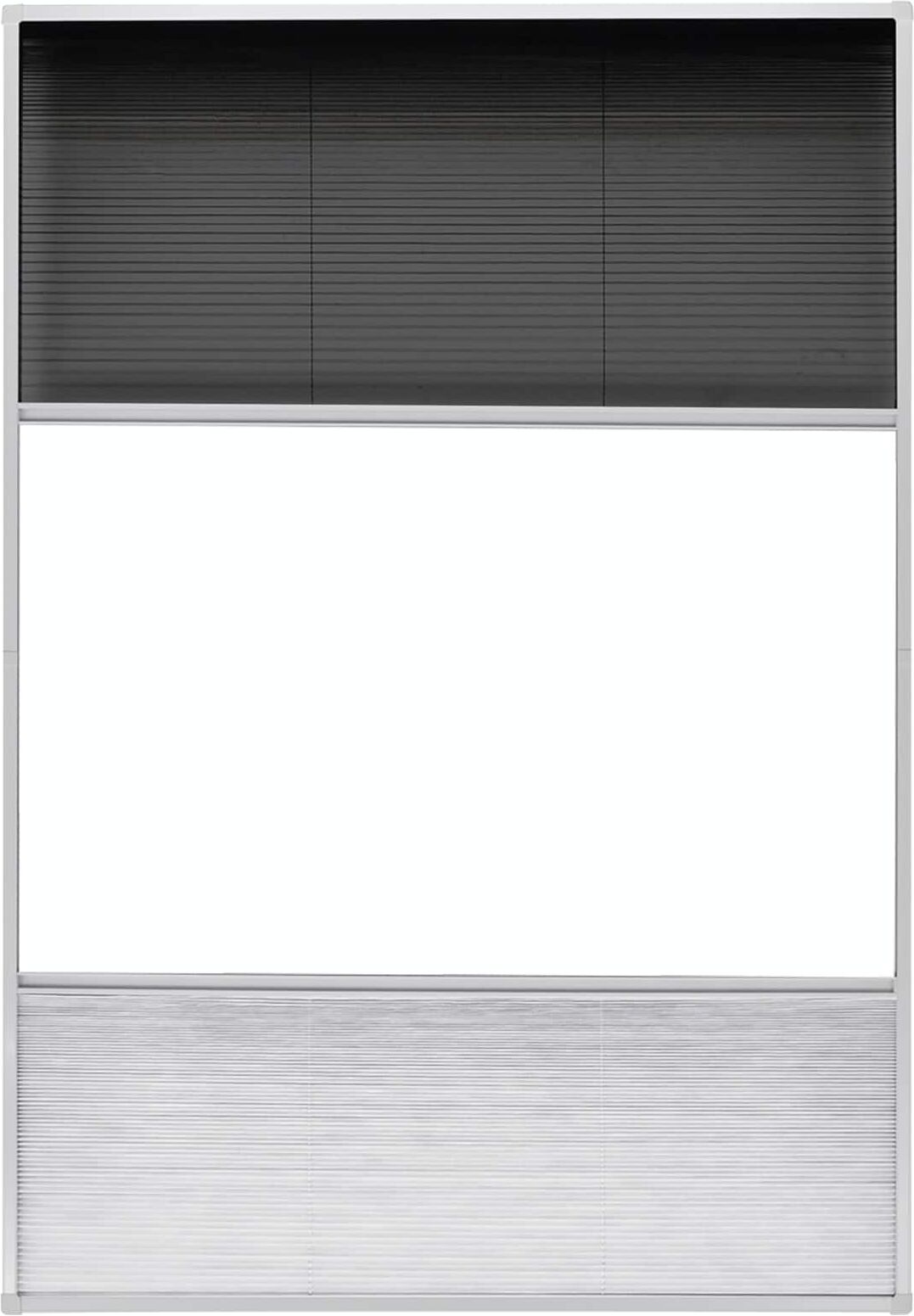 vidaXL Moustiquaire plissée pour fenêtre 160 x 80 cm avec store occultant