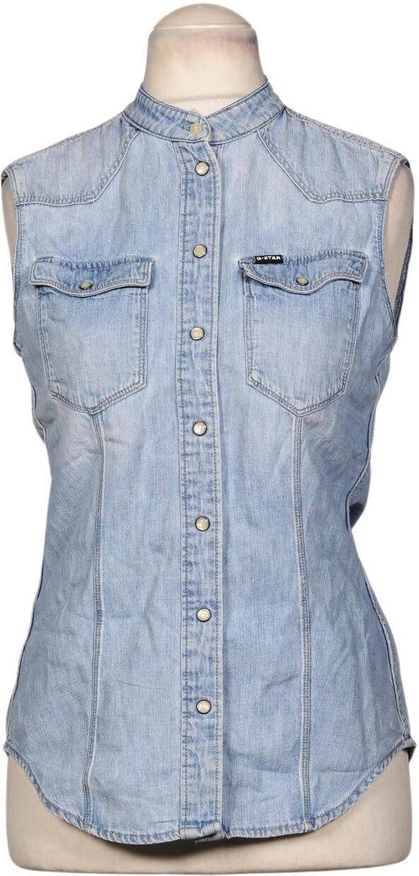 G Star RAW Damen Bluse, Hellblau, Gr. S, Baumwolle - Second Hand