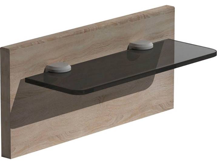 Ablageelement WIEMANN Meran , beige (eiche, sägerau), B:40cm H:20cm T:12cm, Glas, Holzwerkstoff, Regale, wahlweise mit LED-Beleuchtung