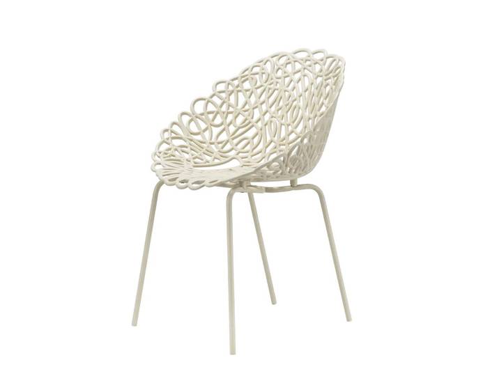 QEEBOO set de 2 chaises pour l'extérieur BACANA (Ivory - Polypropylene et métal)