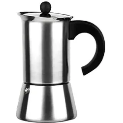 IBILI - Indubasic Express-Kaffeemaschine, 4 Tassen, 185 ml, Edelstahl, Geeignet für Induktion