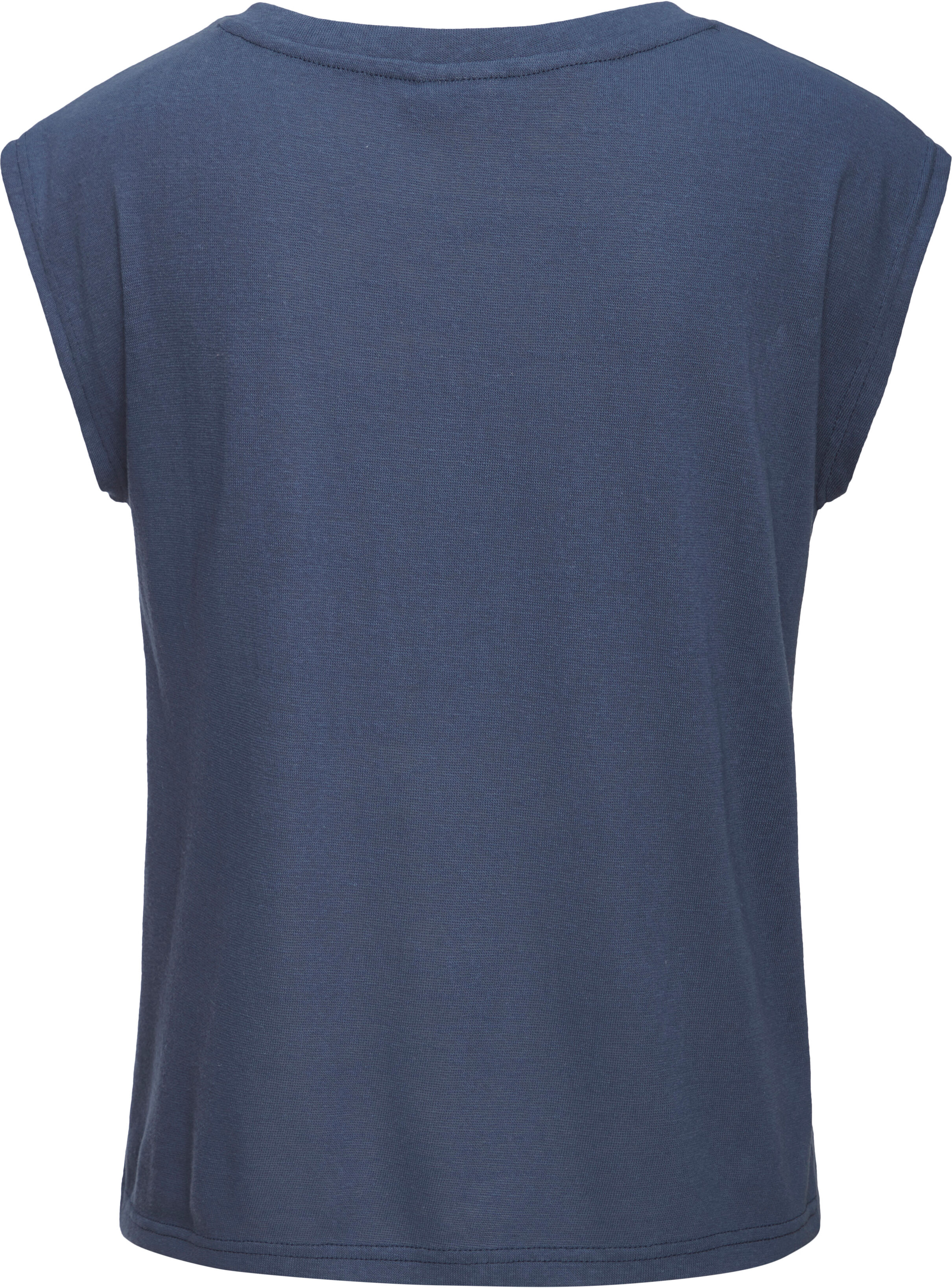 V-Shirt BEACHTIME BY LASCANA "aus leichter Strukturware mit Effektgarn", Damen, Gr. 40/42, blau (rauchblau), Jersey, Obermaterial: 68% Baumwolle, 32% Polyester, unifarben, figurumspielend hüftlang, V-Ausschnitt, Shirts V-Shirt, luftiges Sommershirt, T-Shi