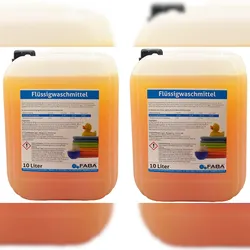 FABA Chemie 2 x 10 L Flüssigwaschmittel Konzentrat orange Universal Color
