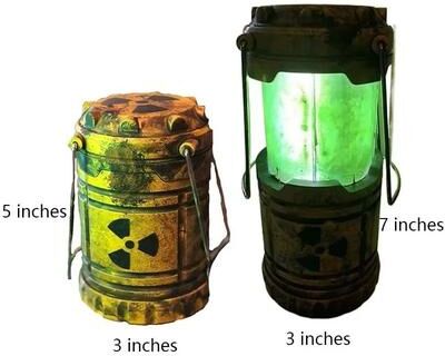 Useful Little Things Nuclear Reactor Lantern Mini Handheld Nuclear Reaction Push Simulation Illuminator Toy Sci Fi Desk Decor green Black
