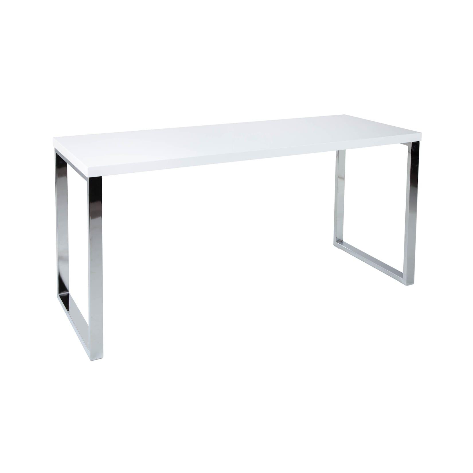 riess-ambiente Schreibtisch WHITE DESK - 140cm weiß Hochglanz Bürotisch modern