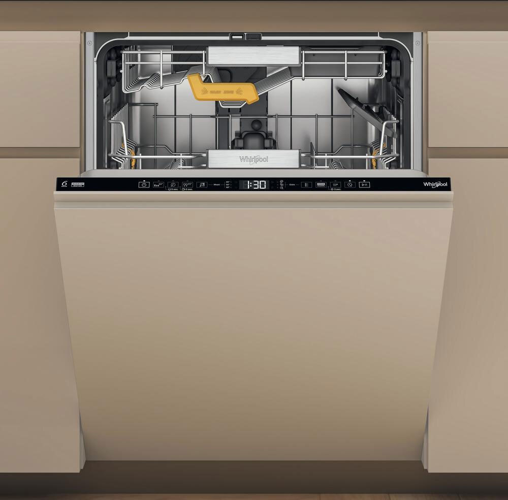 Whirlpool MaxiSpace W8I HT58 TS, Voll integriert, Standardgröße (60 cm), Schwarz, Touchsteuerung, 1,3 m, 1,55 m