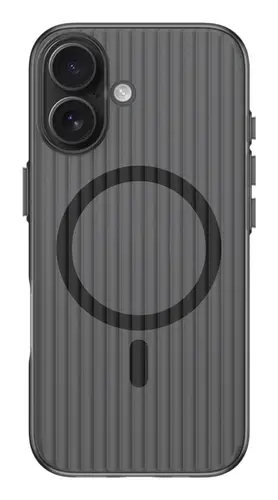 4Smarts Backcover Apple iPhone 16 Schwarz, Transparent Induktives Laden, MagSafe kompatibel 541701