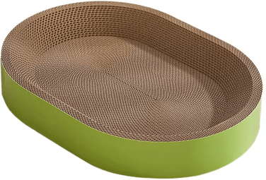Inspire Picks CozyOval Cardboard Cat Scratcher Bed & Lounge Nest s Green