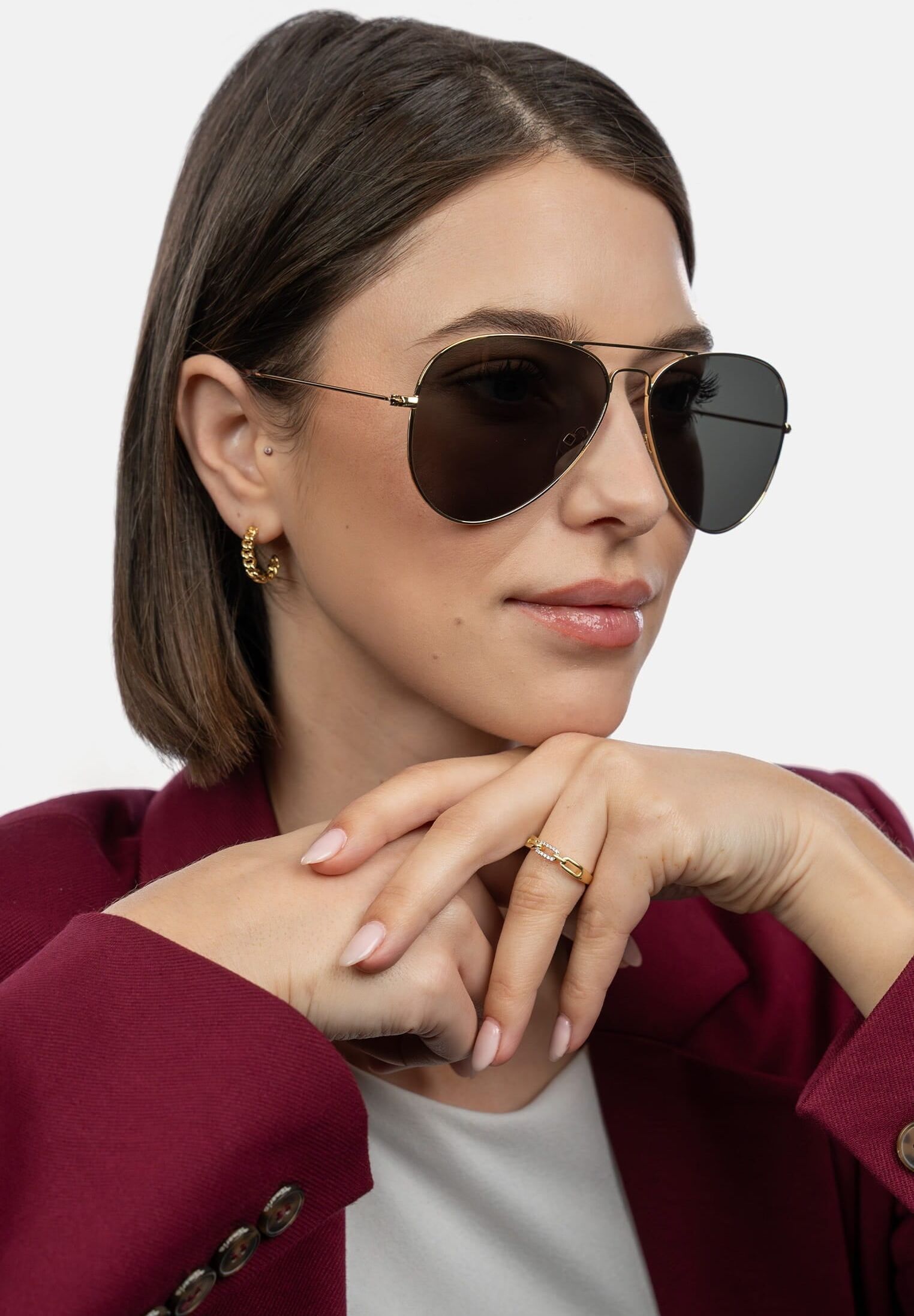 Pilotenbrille SURI FREY "Sonnenbrille SFY Suri Fly", Damen, gold (gold 240), Sonnenbrillen Pilotenbrille