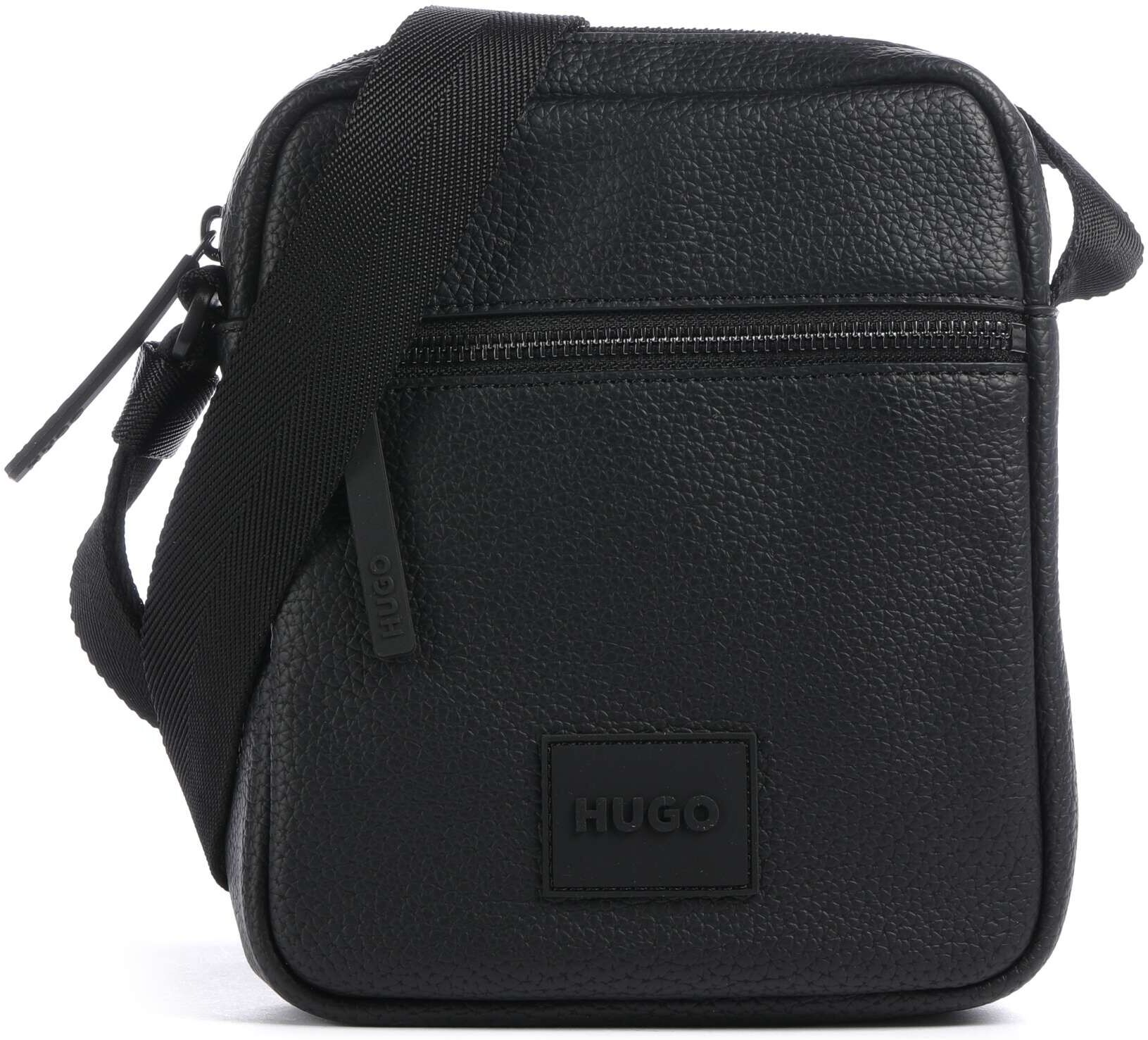 Hugo Ethon 2.0 Umhängetasche aus Leder, schwarz