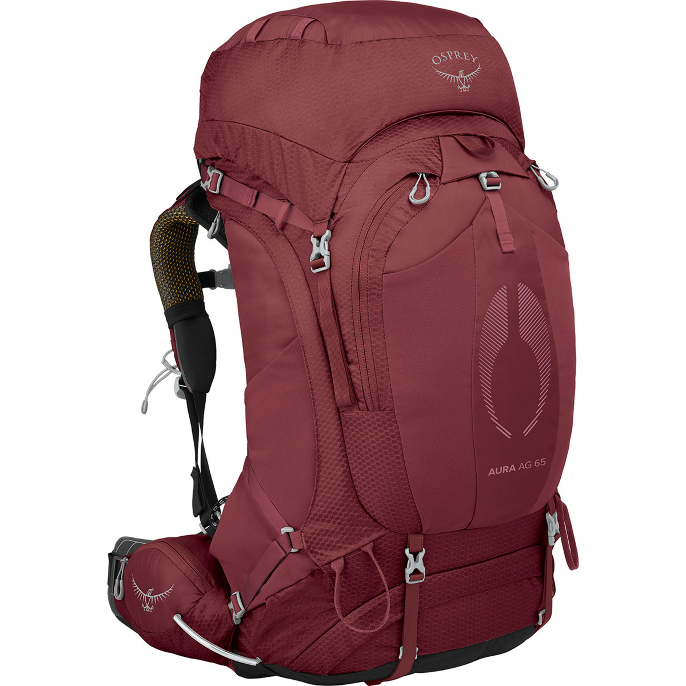 Osprey Aura AG 65 Damen Trekkingrucksäcke rot Größe 65L | XS-S Trekking Wasserabweisend