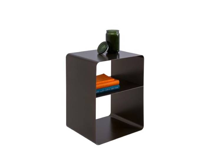 Kare Design Beistelltisch Lounge S, Bronze, 38x33x53 cm, minimalistisches Design, Nachttisch, Stahl, Industrial, Modern, Wohnzimmer