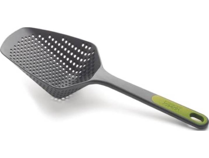 Joseph Joseph Scoop Plus - Passoire\, égouttoir/tamis\, égoutter et servir\, résistant à la chaleur jusqu'à 200°C (392°F)\, va au lave-vaisselle\, Vert\, Grand