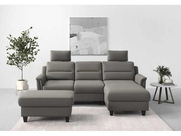 Ecksofa, Luxus-Microfaser Euphoria, Braun, 234×168 cm, Mit Bettfunktion & Bettkasten, Sit&More