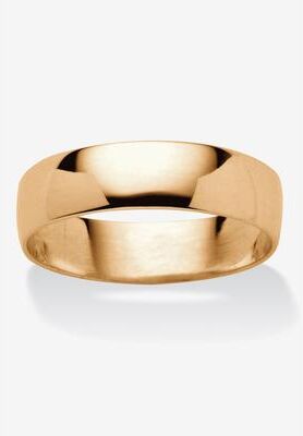Men's Big & Tall 14k Gold over Sterling Silver Wedding Band Ring by PalmBeach Jewelry in Gold (Size 11)