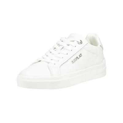 Plateausneaker REPLAY "Replay Sneaker Leder", Damen, Gr. 38, weiß, Leder, Schuhe Plateausneaker