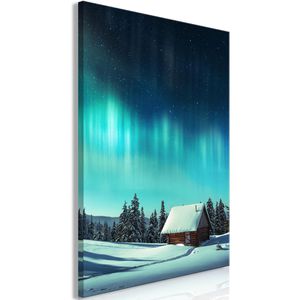Artgeist Wandbild Winternacht, Leinwand, Hochformat, 80 x 120 cm