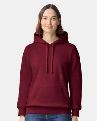 Gildan G195 Hammer Maxweight Hooded Sweatshirt in Garnet size 2XL   75% us cotton, 25% recycled polyester