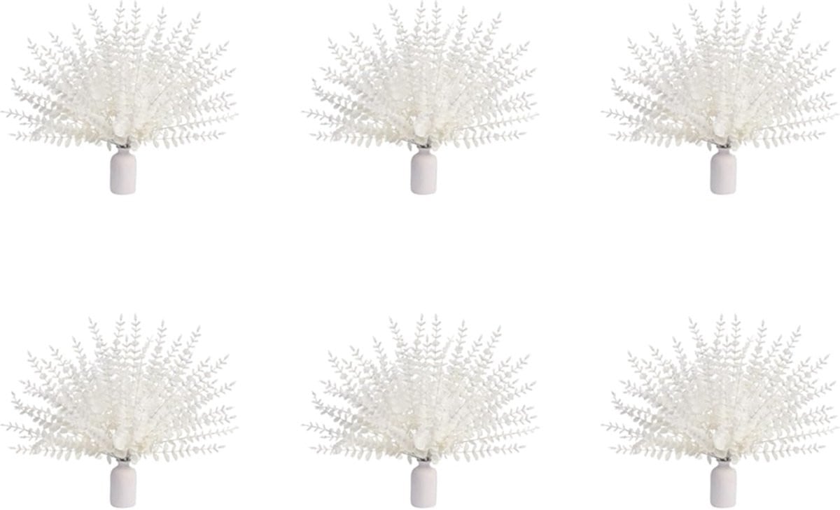 Kunstmatige Eucalyptus Nep Takken voor Bloemstukken - Wit - 216 Stuks