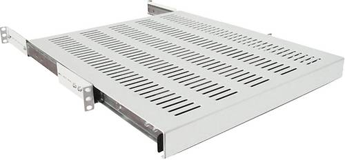 LogiLink SF1S65G 19 Zoll Netzwerkschrank-Geräteboden 1 HE Ausziehbar Geeignet für Schranktiefe: 800mm Grau