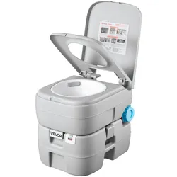 VEVOR Tragbare Toilette mit 30 L Abnehmbarem Abwassertank & 200 Spülungen, Campingtoilette Reisetoilette mit Füllstandsanzeige, Geeignet für Wohnmobilreisen Camping Wandern Bootsfahrten Ausflüge