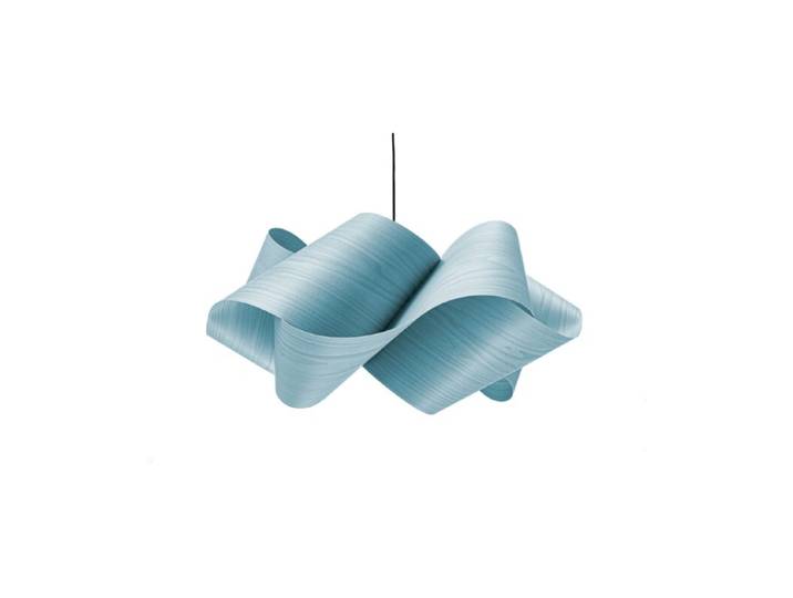 LZF Pendelleuchte Swirl - Sea Blue (Meeresblau) , Schwarz matt ,