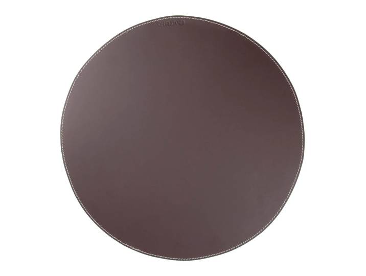 Ørskov Set de table Ørskov cuir rond marron