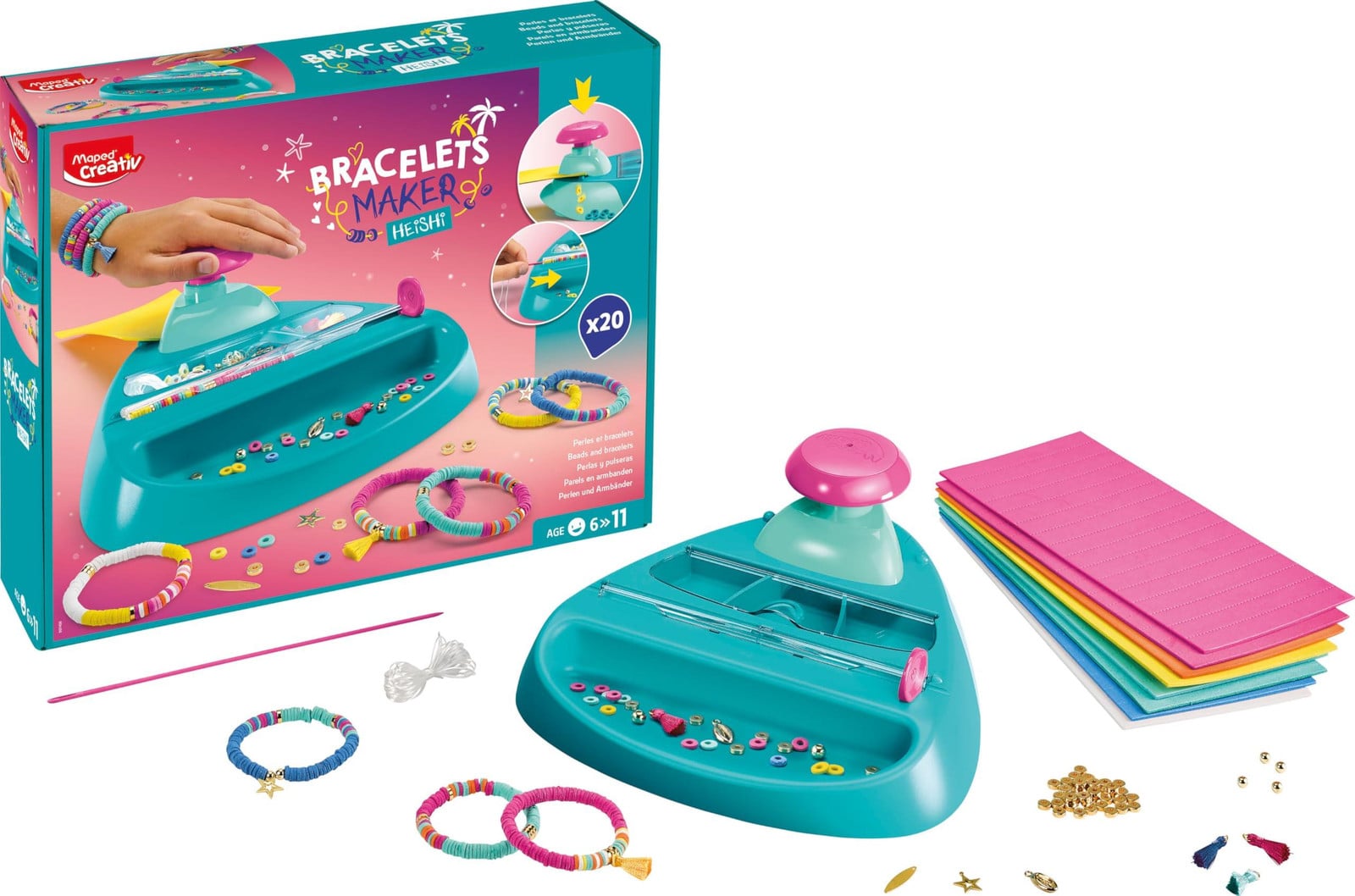 Maped Creativ Heishi armbandmachine voor sieraden maken groen/turkoois