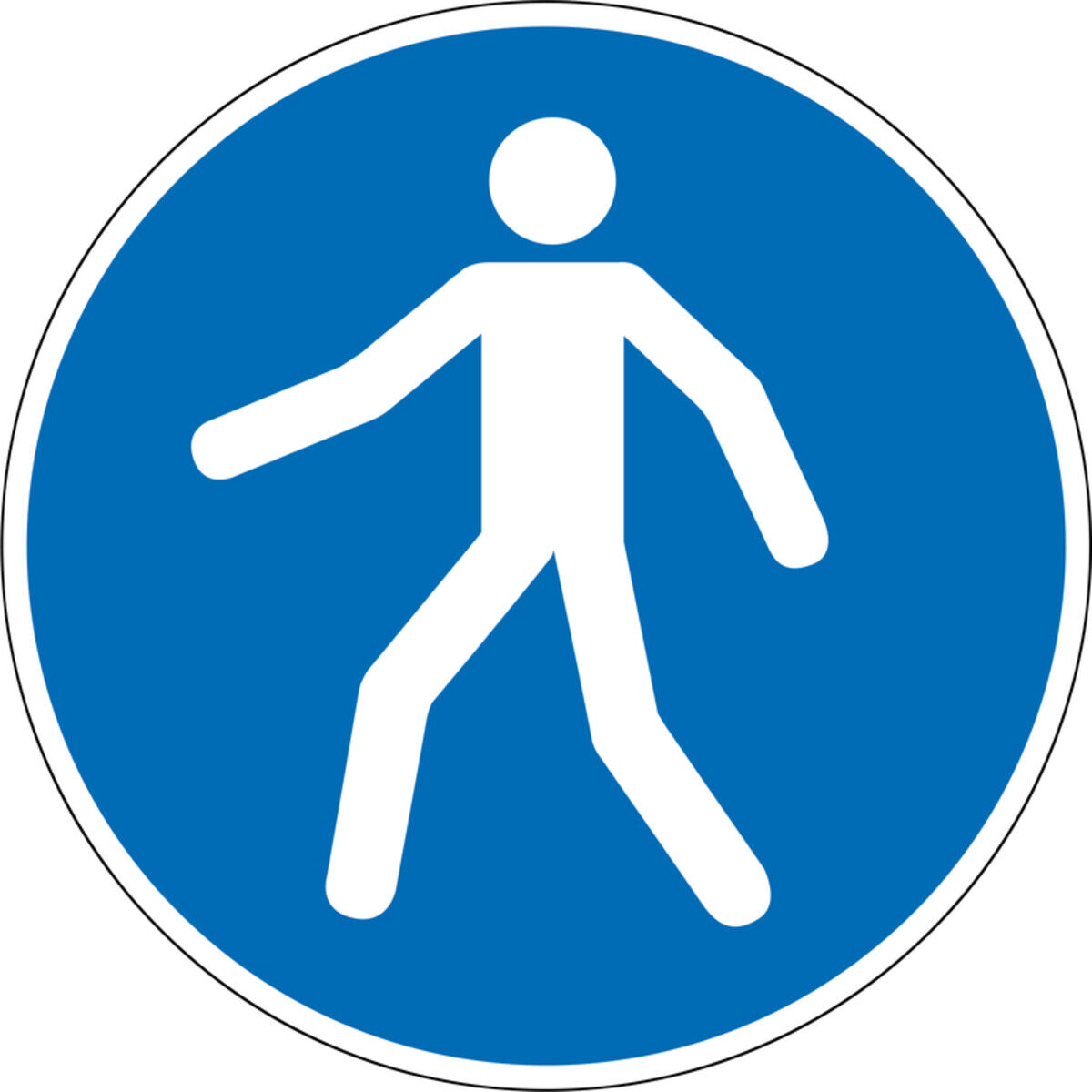 Eichner Gebotsschild Fußgängerweg benutzen, O D 20 PVC (9225-11030-020)