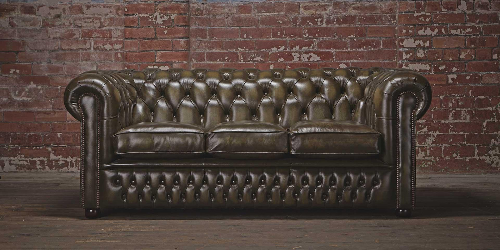 Chesterfield 3-zits XXL sofa voor volwassenen