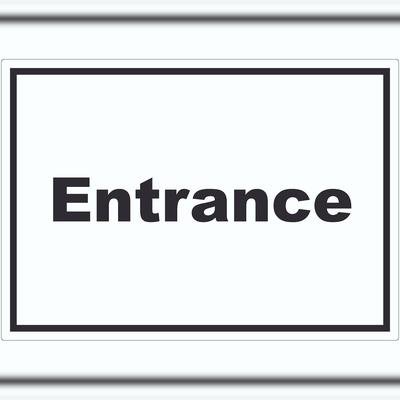 HB-Druck Entrance Aufkleber mit Text Eingang waagerecht A2 (420x594mm)