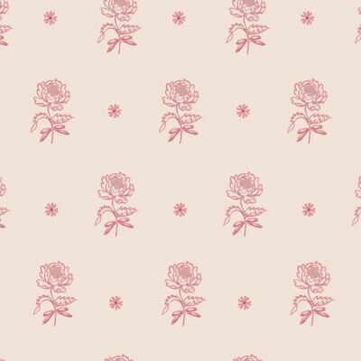 Cath Kidston Spitalfield Bunches Pink Wallpaper - N/A